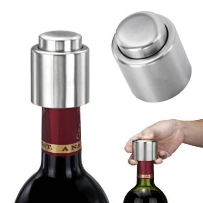 China Sustainable Stainless Steel Wine Bottle Stopper Vacuum Red Wine Cool Sealer Keeper Bar Tools Kitchen Accessories for sale