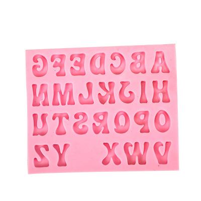 China Viable Alphabet Chocolate DIY Silicone Fondant Baking Mold For Baking Pastry Cake Tools Bakeware Mold Making 3d Opens Molds for sale