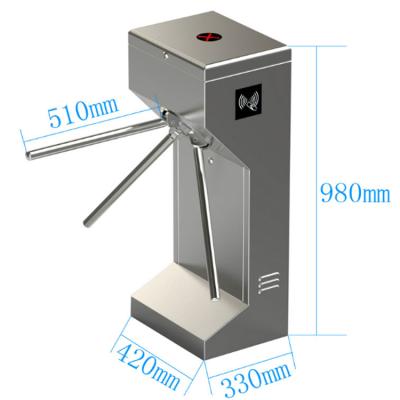 China One Entry Security Fingerprint IC Card Access Control Automatic Turnstile Tripod Turnstyle Gate for sale