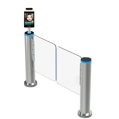 China Cylindrical Pedestrian Self Closing Swing Barrier Fast Lane Security System Access Control Speed ​​Gate For Construction for sale