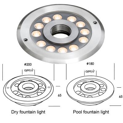 China Widely Used LANDSCAPE Special Design Stainless Steel LED Underwater Waterproof Fountain Light for sale