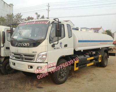 China Water Truck 8000Liters Water Transport Vehicle Foton Oling 4 - 6L for sale