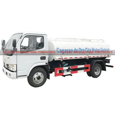 China Hotels Philippines 1300Gallon Drinking Water Tank Truck Mini With 5000Liters Stainless Steel Tank For Drinking Pure Water Transport for sale