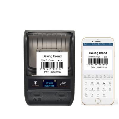 China DeTonger Black And White Mini Handheld Thermal Barcode Printer Printing Machinery Label Printer for sale