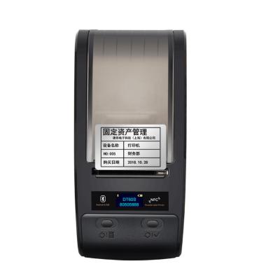 China DeTong-DT60S asset label printer barcode qr code label printer machine black and white thermal transfer printer for sale