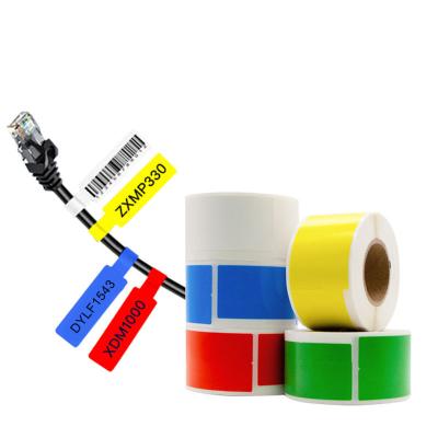 China Detonger Thermal Printer Paper Waterproof Color Tear-Resistant Label For Wire And Cable Maker Sticker Label for sale