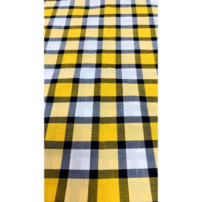 China Soft hot sale high quality twill check yarn dyed 100% linen fabrics for fabric cotton flannel shirts for sale