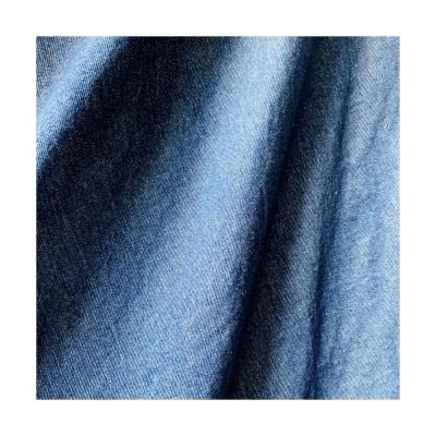 China Factory direct sale soft plain stretch denim fabric for shirt for sale