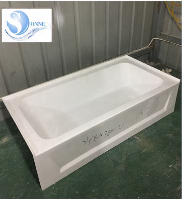 China Sonne Modern CUPC ADA White Rectangular Skirted Bathtub with Straight Drain for sale