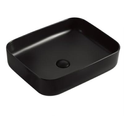 China Sustainable Ceramic Carpet Black Over Fixture Counter Basin SA-1453 for sale