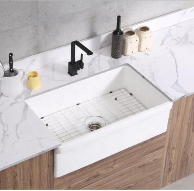 China Restaurant Viable Modern White Sinks, Farmhouse Ceramic Kitchen Sink, Apron Style Fireclay Kitchen Sink SA-1605 for sale