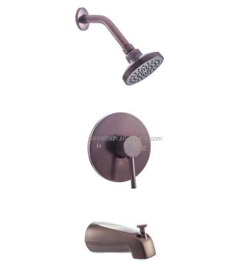 China Contemporary Chrome Brushed Nickel GLOBE 1-Handle cUPC WaterSense Tub and Shower Faucet with Single Function Showerhead WE-9001ORB for sale