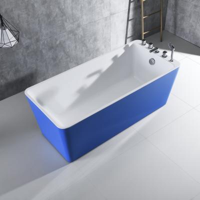 China Modern hot sale blue color freestanding bathtub made in Foshan SA-7502 for sale