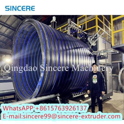 China Structured Wall Polyethyleen PE Pipe Extrusion Line Equipment Spiral Winding PPR Pipe Extruder Te koop