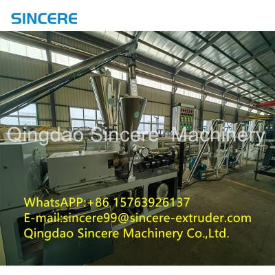 China Waste PVC WPC Plastic Pelletizing Line Granulating Machine Hot Cut Type for sale