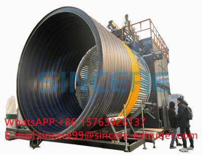 China PE HDPE PP Winding Spiral Pipe Extrusion Line Hollow Wall 200kW-500kW Te koop