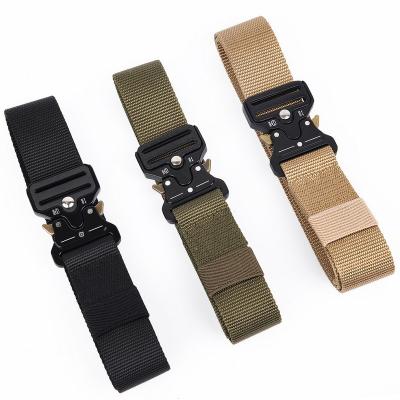 China Custom Army Waist Rigger Nylon Strap Military Tactical Performance Belt with Quick Release Aluminum Metal Buckle Canvas Belt for sale