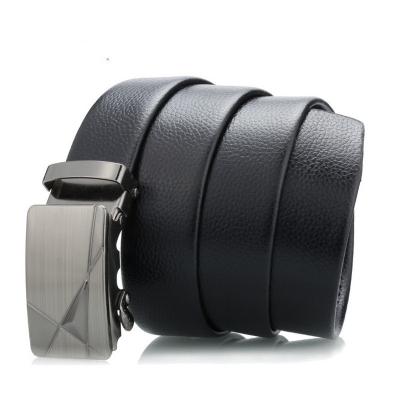 China ALLOY Double Sides High Quality PU Belt For Men's Public Company Black Belt Automatic Buckle Vintage Belt for sale