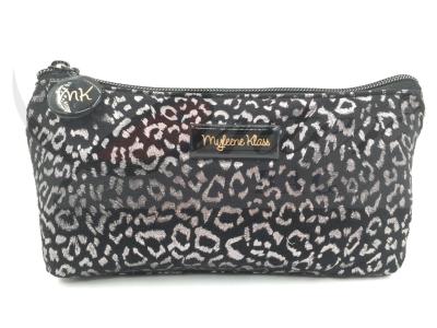 China Silver Leopard Zipper Cosmetic Bags , Small Cosmetic Pouch 9