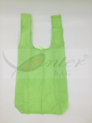 China Light Green Roll Up Reusable Grocery Bags Reusable For Travel / Outdoor Activity for sale