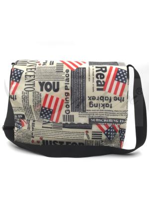 China 420D Polyester Travel Messenger Bag Pouch With Printing / Embroidery Logo for sale