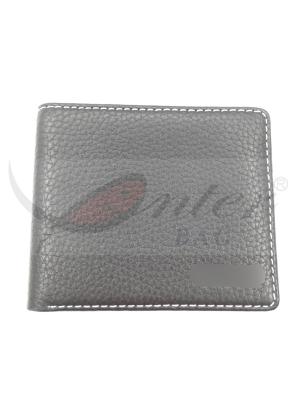 China El negro dos dobla la cartera de cuero de la PU para la capacidad grande durable 11.5*9.5 cm de los hombres en venta