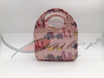 China El color rosado embroma los bolsos del almuerzo del neopreno, bolso ligero del refrigerador para los niños en venta