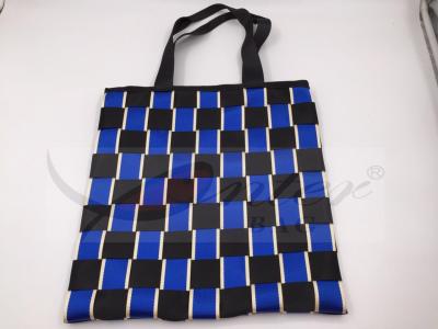 China Two Tone Nylon Webbing Polyester Handbags For Shopping Customized Design for sale