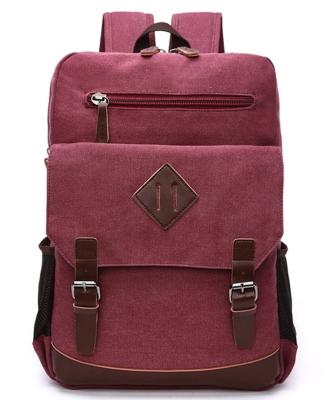 China Reusable 13 Inch Polyester Laptop Bag / Red Canvas Laptop Backpack Lightweight for sale