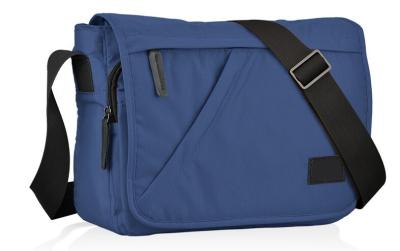 China Customized Blue Nylon Travel Messenger Bag With Lots Of Pockets 32*23.5*9 Cm for sale