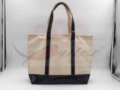 China La bolsa de asas lavable de la lona beige, las bolsas de asas personalizadas 32*29.5*13.5 cm de la lona en venta