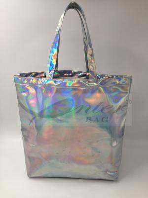 China Bolso olográfico de plata de moda, diseño especial del bolso del comprador del holograma de la PU del laser en venta