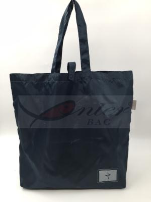 China 190T Polyester Reusable Folding Shopping Bags Washable For Women / Men  for sale