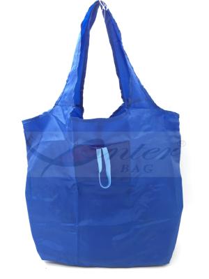 China El color azul reutilizable ligero de los bolsos de compras, pliega el bolso de compras para el bolso en venta