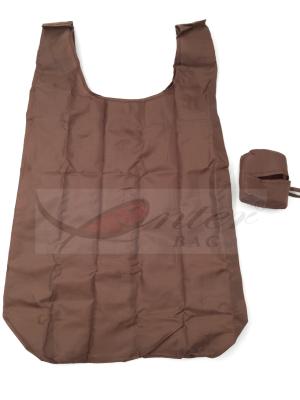 China Brown Reusable Folding Shopping Bags / Expandable Shopping Bag Fashion Design for sale