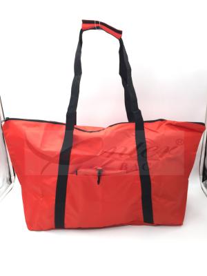 China Color rojo plegable reutilizable resistente de los bolsos de compras de agua para el viaje en venta