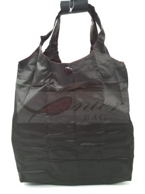 China Black Reusable Folding Shopping Bags With Eco Friendly Material AZO Free for sale