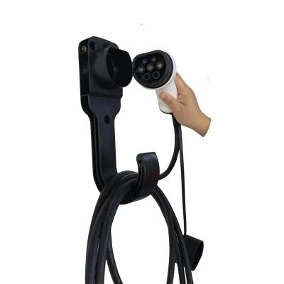 China ABS & PVC European EV Charger Spout Holster Dock And J-Hook Combo For Type - 2 Connector IEC62196 Other NEV Parts And Accessories for sale