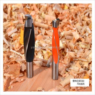 China Woodworking Machinery Parallel Shank Solid Carbide Slanted Spline Finger Drills Wood Drilling Bit Set for sale