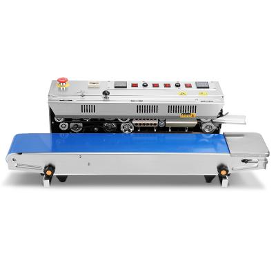 China FRM-980 Automatic Horizontal Continuous Food Aluminum Foil Sealer Bag Ink Printing Sealing Machine for sale