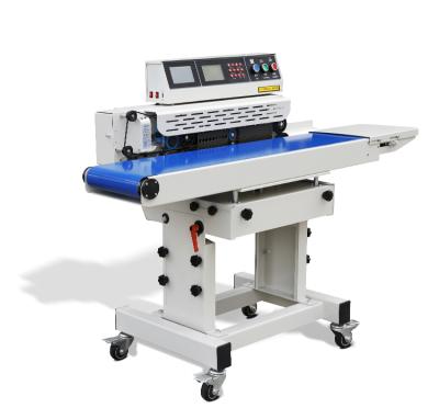 China Automatic Continuous Food Plastic Bag Sealers Machine With Conveyor Belt Ink Sealer Machine for sale