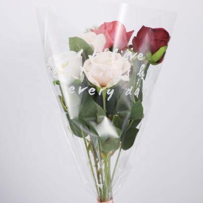 China BIODEGRADABLE clear cellophane cone bag for packaging fresh flowers for sale