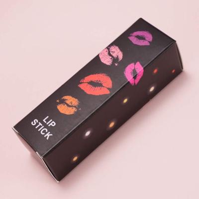 China Handmade Custom Logo Cosmetics Liquid Lipstick Small Lip Gloss Set Lip Balm Mascara Paper Packaging Box for sale