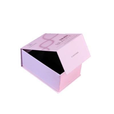 China Luxury Handmade Rose Cosmetics Essential Oil Lotion Box With Magnetic Lids Eve Foam Flip Top Gift Box Packing Box for sale