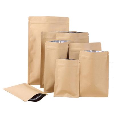 China Recycled Flat Bottom Paper Bag Aluminum Foil Food Packaging Packaging Materials for sale