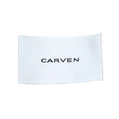 China Washable Custom Logo Garment Label Satin Woven Label Types For Sportwear for sale