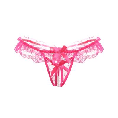 China 2022 Antibacterial Women's Underwear Sexy Thong Open Crotch for sale