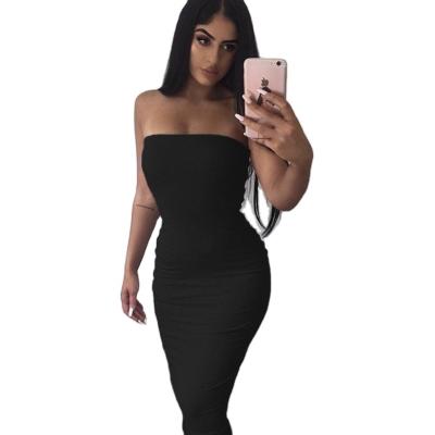 China 2022 Anti-Static Dress Hot Selling Europe and the United States Sexy Hot Selling Women's Dress Women's Summer Strapless Tight-fitting Long Dress for sale