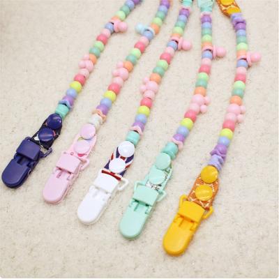 China Mother and baby clip pearls clip anti-drop chain pacifier chain latest fasion baby products for sale