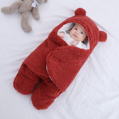 China Viable Newborn Baby Sleep Sack Soft Infant Bear Shaped Plush Sleeping Bag Stroller Envelope Baby Products for sale